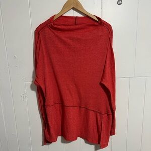 We the free Red Long Sleeve Top